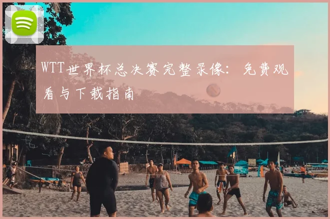 WTT世界杯总决赛完整录像:免费观看与下载指南